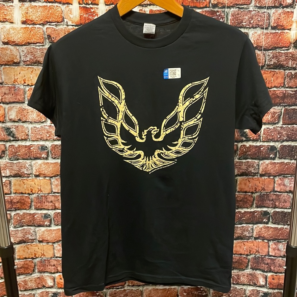 🔥 NEW Thunderbird car men’s tee shirt small black gold GM General Motors